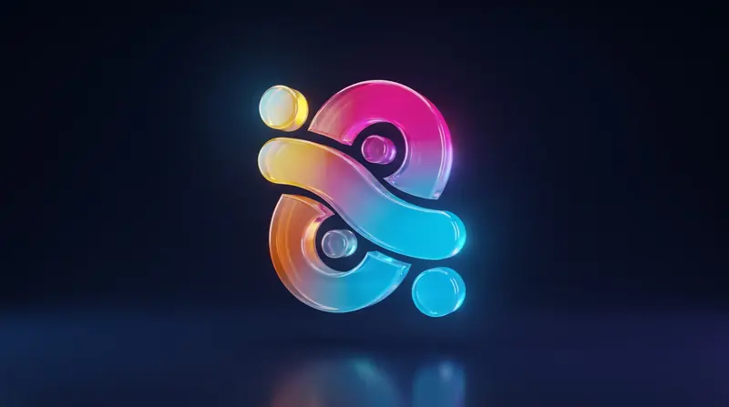 El símbolo en cristal de colores